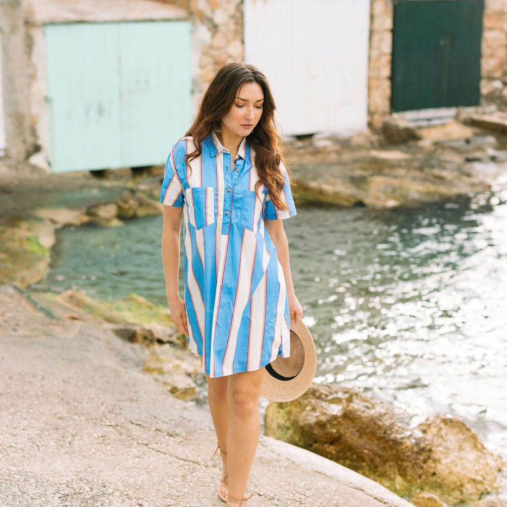 Sunshine Tienda® Cabana Stripe Getaway Mini Dress