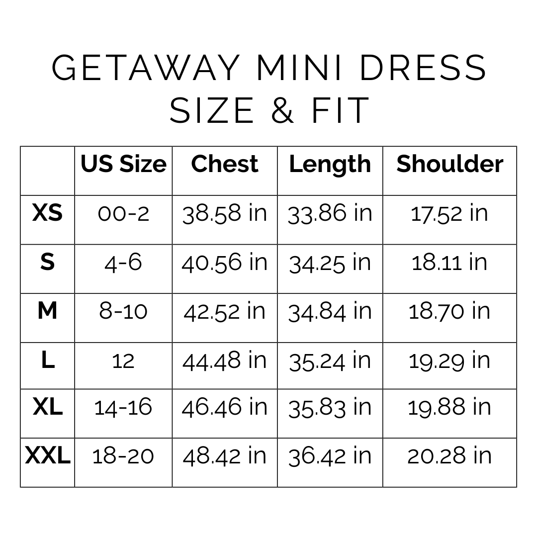 Sunshine Tienda® Cabana Stripe Getaway Mini Dress #sizechart