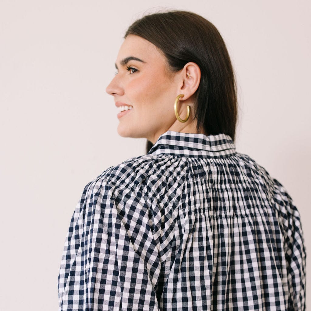 Sunshine Tienda® Navy Gingham Oasis Dress
