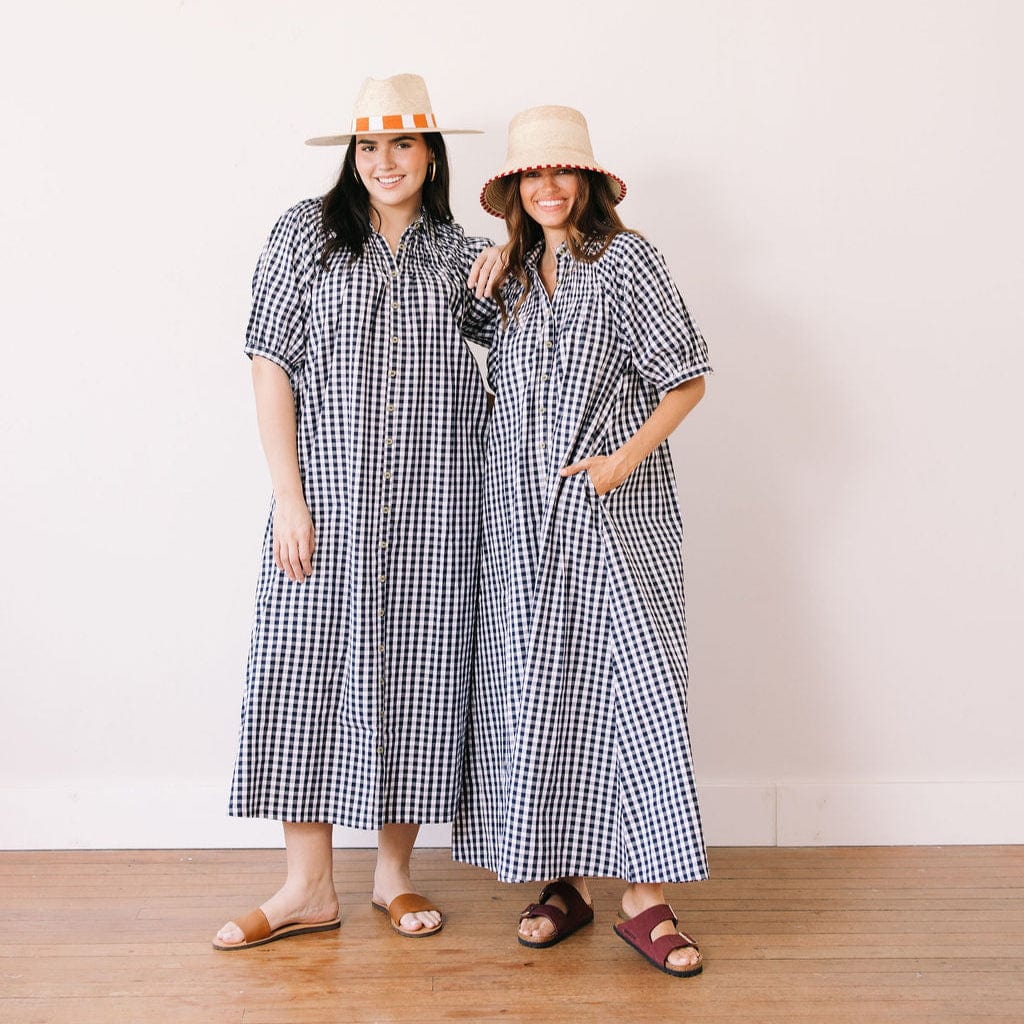 Sunshine Tienda® Navy Gingham Oasis Dress